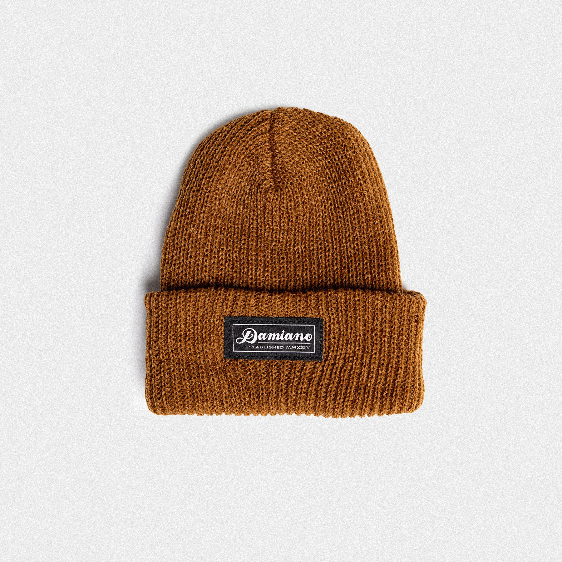 brown knit beanie damiano clothing luxury streetwear high quality new york city nyc