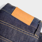 japanese selvedge denim jeans high quality men’s fashion style damiano clothing indigo luxury streetwear new york city leather back patch