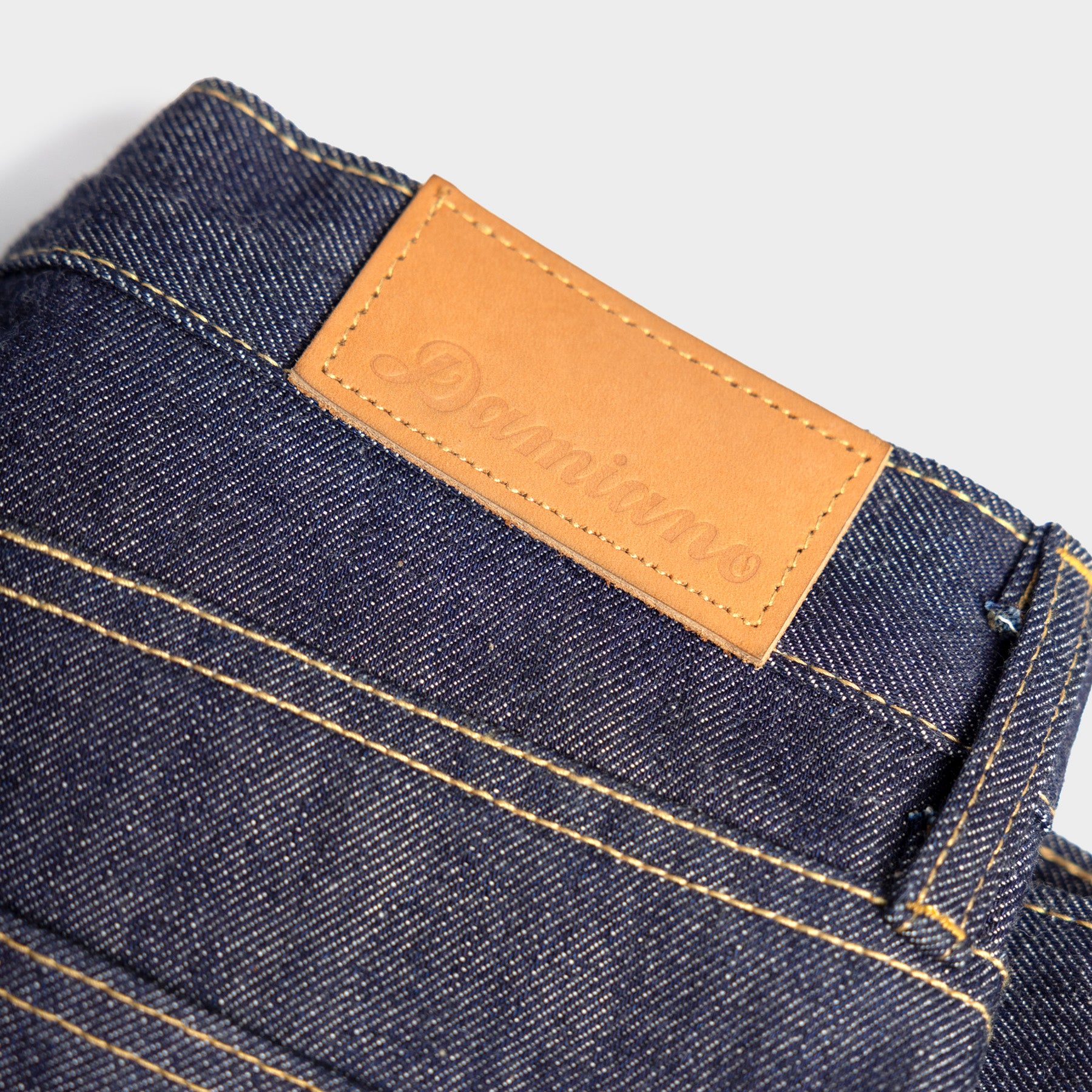 japanese selvedge denim jeans high quality men’s fashion style damiano clothing indigo luxury streetwear new york city leather back patch