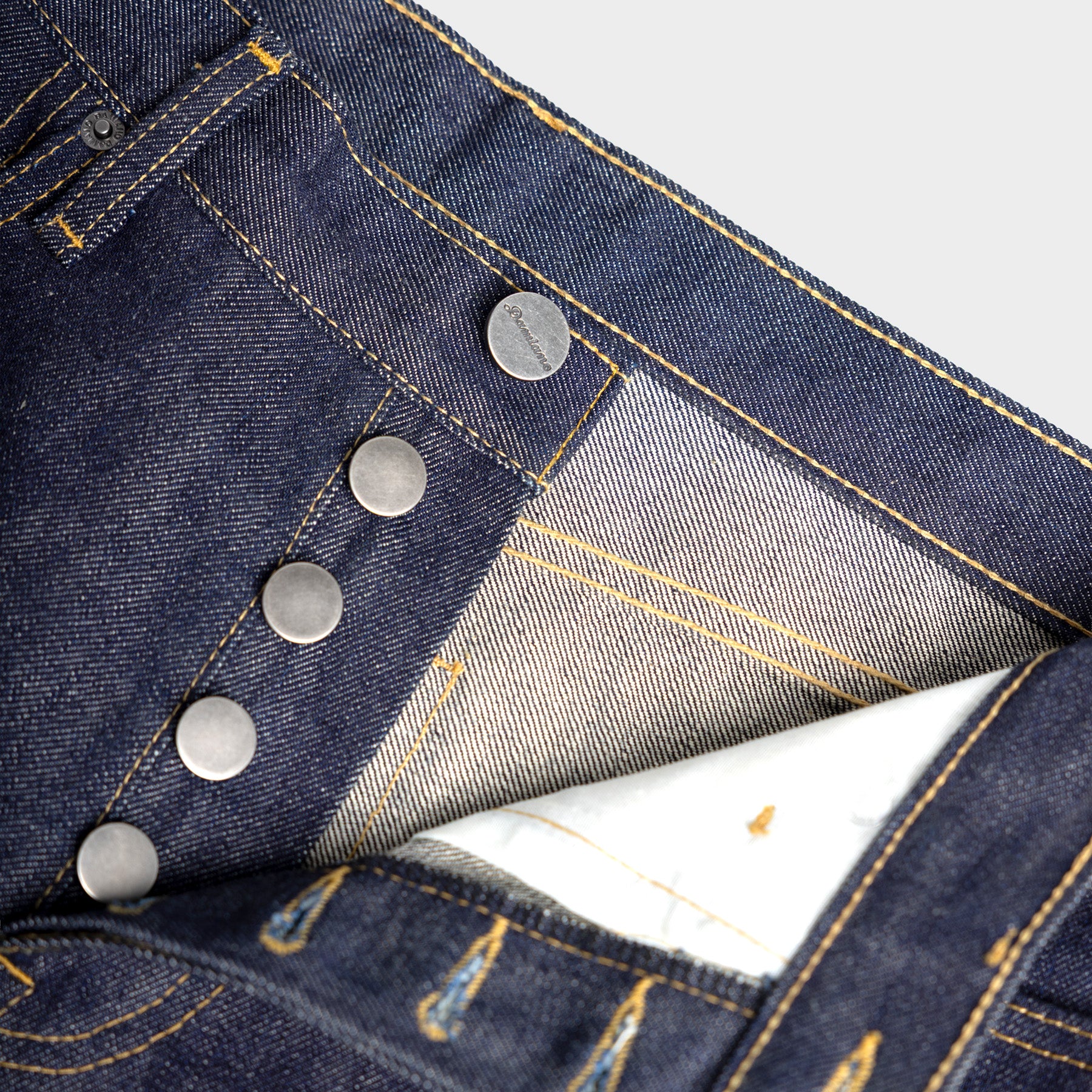 japanese selvedge denim jeans high quality damiano clothing indigo luxury streetwear new york city button fly